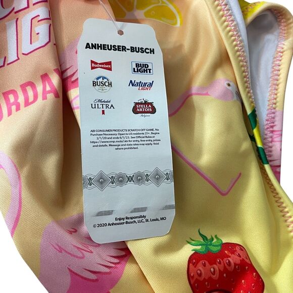 Anheuser-Busch XL New w/tags Bathing Suit Shiniesty  Polyester Spandex One Piece - Picture 6 of 6